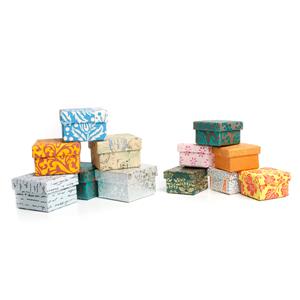 Printed Recycled Paper Gift Boxes Assorted